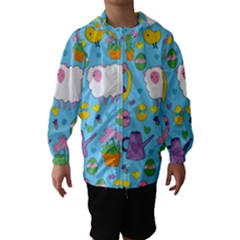 Cute Easter Pattern Hooded Wind Breaker (kids) by Valentinaart