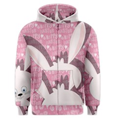 Easter Bunny  Men s Zipper Hoodie by Valentinaart