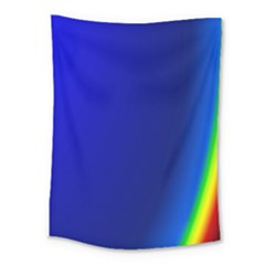 Blue Wallpaper With Rainbow Medium Tapestry by Nexatart