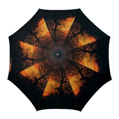 Sunset At Nature Landscape Golf Umbrellas by dflcprints