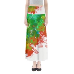 Digitally Painted Messy Paint Background Textur Maxi Skirts by Nexatart