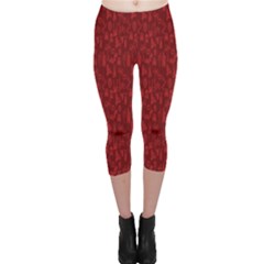 Bicycle Guitar Casual Car Red Capri Leggings  by Mariart