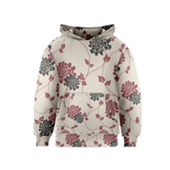 Flower Floral Black Pink Kids  Pullover Hoodie by Mariart