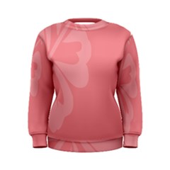 Hibiscus Sakura Strawberry Ice Pink Women s Sweatshirt by Mariart