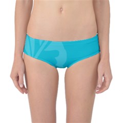 Hibiscus Sakura Scuba Blue Classic Bikini Bottoms by Mariart