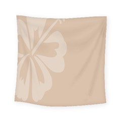 Hibiscus Sakura Toasted Almond Grey Square Tapestry (small) by Mariart