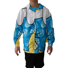 Easter Bunny And Chick  Hooded Wind Breaker (kids) by Valentinaart