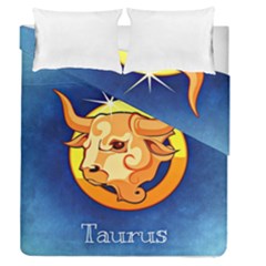 Zodiac Taurus Duvet Cover Double Side (queen Size) by Mariart