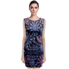 Pixel Pattern Colorful And Glittering Pixelated Sleeveless Velvet Midi Dress by Nexatart