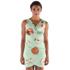 Apple Fruit Background Food Wrap Front Bodycon Dress by Nexatart