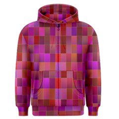 Shapes Abstract Pink Men s Zipper Hoodie by Nexatart