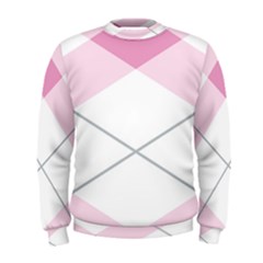 Tablecloth Stripes Diamonds Pink Men s Sweatshirt by Nexatart