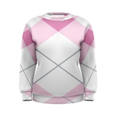 Tablecloth Stripes Diamonds Pink Women s Sweatshirt