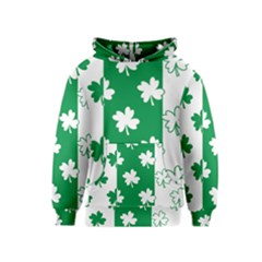 Flower Green Shamrock White Kids  Pullover Hoodie by Mariart