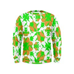 Graphic Floral Seamless Pattern Mosaic Kids  Sweatshirt by dflcprintsclothing