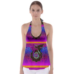 Air And Stars Global With Some Guitars Pop Art Babydoll Tankini Top by pepitasart