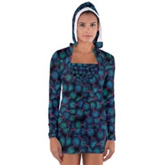 Background Abstract Textile Design Women s Long Sleeve Hooded T-shirt by Nexatart