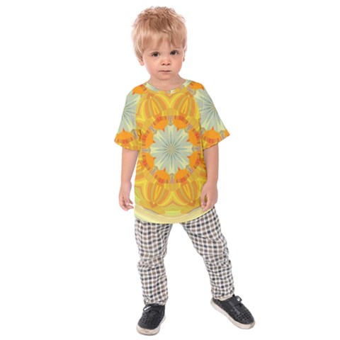 Sunshine Sunny Sun Abstract Yellow Kids  Raglan Tee by Nexatart