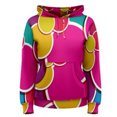 Paint Circle Red Pink Yellow Blue Green Polka Women s Pullover Hoodie by Mariart