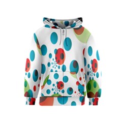 Polka Dot Circle Red Blue Green Kids  Zipper Hoodie by Mariart