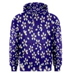 Star Flower Blue White Men s Pullover Hoodie