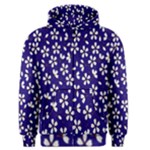 Star Flower Blue White Men s Zipper Hoodie