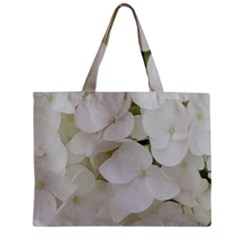 Hydrangea Flowers Blossom White Floral Photography Elegant Bridal Chic  Zipper Mini Tote Bag by yoursparklingshop