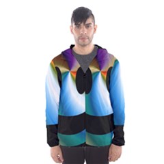 Simple Smiley In Color Hooded Wind Breaker (men) by Nexatart