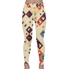 Squares In Retro Colors         Yoga Leggings by LalyLauraFLM