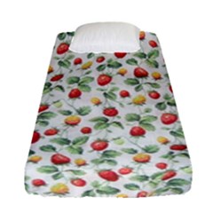 Strawberry Pattern Fitted Sheet (single Size) by Valentinaart