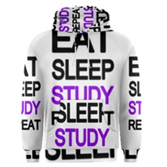 Eat Sleep Study Repeat Men s Pullover Hoodie by Valentinaart