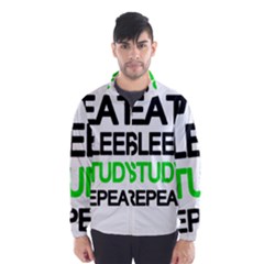 Eat Sleep Study Repeat Wind Breaker (men) by Valentinaart