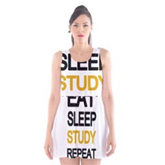 Eat Sleep Study Repeat Scoop Neck Skater Dress by Valentinaart