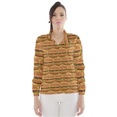 Delicious Burger Pattern Wind Breaker (women) by berwies