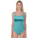 Sleeping Kitties Polka Dots Teal Camisole Leotard  View1