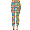 Geometric Check Multicolored Pattern Leggings  View2
