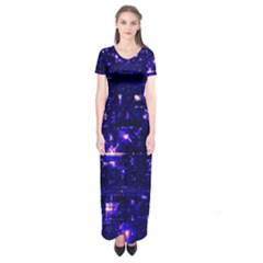 /r/place Indigo Short Sleeve Maxi Dress by rplace