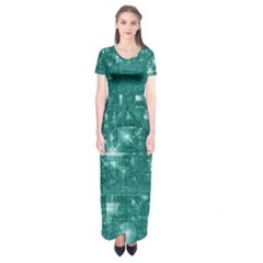 /r/place Emerald Short Sleeve Maxi Dress by rplace