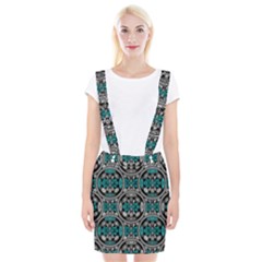 Geometric Arabesque Braces Suspender Skirt