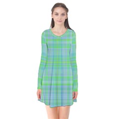 Plaid Design Flare Dress