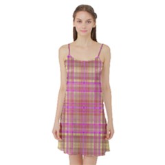 Plaid Design Satin Night Slip by Valentinaart