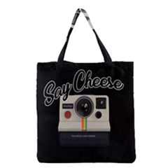 Say Cheese Grocery Tote Bag by Valentinaart