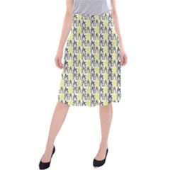 Tricolored Geometric Pattern Midi Beach Skirt by linceazul