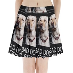 Bad Dog Pleated Mini Skirt by Valentinaart