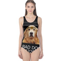 Bad Dog One Piece Swimsuit by Valentinaart