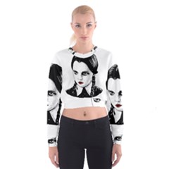 Wednesday Addams Cropped Sweatshirt by Valentinaart