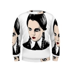 Wednesday Addams Kids  Sweatshirt by Valentinaart