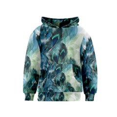 Flowers And Feathers Background Design Kids  Pullover Hoodie by TastefulDesigns