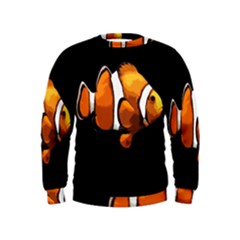 Clown Fish Kids  Sweatshirt by Valentinaart