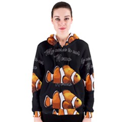 Clown Fish Women s Zipper Hoodie by Valentinaart